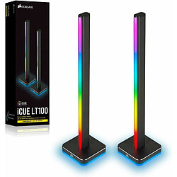 Corsair Kit Tower starter éclairage intelligentes -  iCUE LT100 Kit Tower starter lumières intelligentes -  iCUE LT100 - LED RGB - X2 - Support casque - Noir