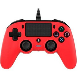 Nacon Manette filaire Officielle PS4 Compact ROUGE