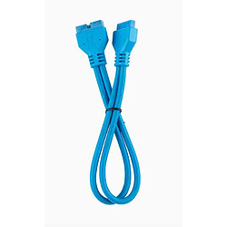 Acheter Corsair Kit d’extension gainé pour panneau avant premium 30 cm, bleu