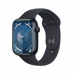 Apple Watch Series 9 GPS 45 mm Boîtier en aluminium minuit avec bracelet sport minuit M/L