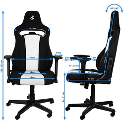 Nitro Concepts E250 Gaming Chair - Noir/Blanc