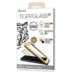 Tiger Glass Plus - Verre trempé Noir iPhone XS Max