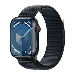 Apple Watch Series 9 GPS + Cellular, boîtier en aluminium minuit de 45 mm, boucle Sport minuit