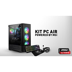 Kit PC à monter - PC AIR Powered by MSI - GeForce RTX 3060 VENTUS 2X OC + Intel i5 12400F + CORSAIR Vengeance 2x8 Go DDR4 + SSD 500GB + PRO B660-A + MAG A650BN 650W + MAG FORGE 111R + Watercooling AVEC BattlePack MSI (Clavier + Casque + Souris + Tapis de Souris) OFFERT !