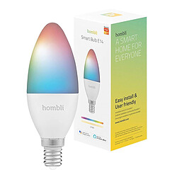 Hombli E14 RGB + CCT Ampoule connectée Led Rgb - compatible avec Amazon Alexa et Google Home - connexion via Wi-Fi