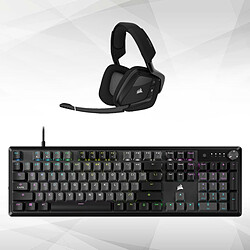 Corsair VOID Pro RGB ELITE Wireless (noir) - Sans fil + K70 CORE - Gris/RGB