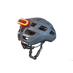 Cosmo Connected Casque Cosmo Road Gris Mat + Feu Cosmo Ride - S/M Casque connecté et équipé de clignotants - Casque en polycarbonate ventilé + Feu de freinage connecté et amovible Cosmo Ride - Taille S/M