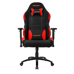 AKRacing Core EX-WIDE - Noir/Red Chaise gamer revêtement tissu - dossier inclinable 180° - accoudoirs 3D - 150Kg - pieds 5 branches