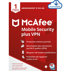 McAfee Mobile Security Plus 2022 - 1 an - 1 poste - Version dématérialisée