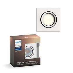 Philips Hue White Ambiance BUCKRAM Spot plafonnier spirale 4x5.5W - Noir (télécommande incluse) - Bluetooth