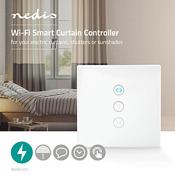 NEDIS Interrupteur Mural Intelligent Wi-Fi - Contrôleur de rideaux, volets ou stores