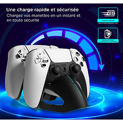 WE Station de charge pour manette de PS5, station de charge rapide avec support de manettes DualSense Dual PlayStation 5 et indicateurs LED - Noir