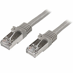 StarTech.com Câble réseau Cat6 blindé SFTP sans crochet de 2 m - Cordon Ethernet RJ45 anti-accroc - M/M - Gris