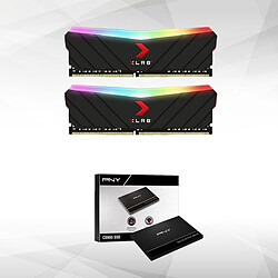 PNY XLR8 Gaming EPIC-X - 2 x 8 Go - DDR4 3200MHz CL 16 - Noir + SSD CS900 Series 240 Go