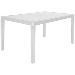 3S. x Home Table De Jardin Rectangle GRUYER 90x150cm Blanc 