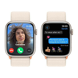 Acheter Apple Watch Series 9 GPS + Cellular 45 mm, boîtier en aluminium Stellaire avec boucle Sport Stellaire