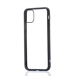 WE Coque de protection RUBBER APPLE [IPHONE 12/12 PRO] Dos transparent–contour mat noir- anti-chocs – antidérapant – semi-rigide -apparence du téléphone conservé