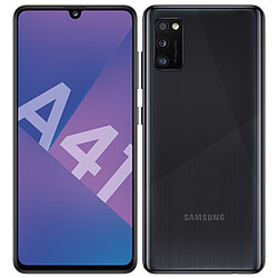 Samsung Galaxy A41 - 64 Go - Noir prismatique Smartphone 6,1'' Full HD+ - Super AMOLED - 4G - RAM 4 Go - ROM 64 Go - Android 10 - Triple capteur photo 48MP - Capteur frontal 25 MP - Lecteur d'empreinte sous l'écran