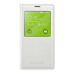 Étui folio ''Clear Cover'' (S-View Cover) pour Samsung Galaxy S5 - Blanc