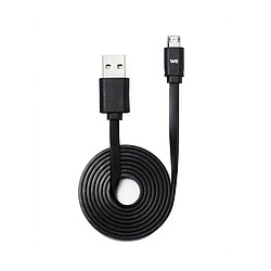 Avis WE Câble Micro USB Plat 1m réversible - Connecteur Ultra Résistant - Charge Rapide pour Samsung Huawei Nexus Sony - Noir