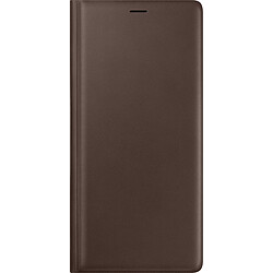 Samsung Flip Wallet Galaxy Note9 - Marron Etui à rabat avec porte-carte interne Galaxy Note9 - Sensation cuir - Allumage automatique de l'écran