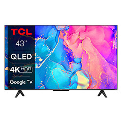 TV TCL 43" 108cm QLED - 43C631 Ecran QLED 43" - 108cm - 4K UHD - Dalle 50Hz - Processeur Quad Core - HDR HLG - Smart TV - Android 11