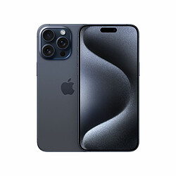 Apple iPhone 15 Pro Max - 5G - 8/256 Go - Bleu Titanium · Reconditionné Écran Ceramic Shield Super Retina XDR de 6,7" - 5G - Puce A17 Pro - Système photo pro - Compatible accessoires MagSafe - iOS 17