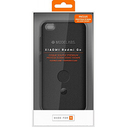 Pack Protection Made For Xiaomi Redmi Go Coque Rigide Noire + Protèège écran en verre trempé