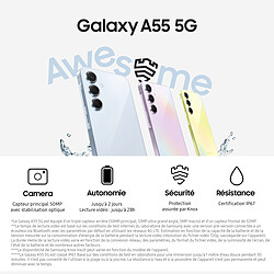 Avis Samsung Galaxy A55 - 5G - 8/128Go - Bleu