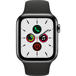 Apple Watch 5 - 44 - Cellular - Acier noir / Bracelet Sport Noir - Reconditionné