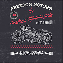 Avis DECLIKTABLEAU Tableau Retro Freedom Motors 60X60