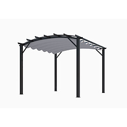 HABRITA Pergola arche structure mixte Aluminium/Acier coloris gris