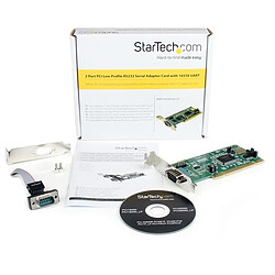 StarTech.com Carte PCI à faible encombrement avec 2 ports RS232 - Adaptateur série - UART 16550 pas cher