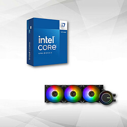 Intel Core i7-14700K (3.4 GHz / 5.6 GHz) + MAG CORELIQUID E360 Processeur 20 Cœurs (8 Cœurs Performant + 12 Cœurs Efficient) 28 Threads - Socket 1700 - Cache L3 33 Mo - Intel UHD Graphics 770 - 0.010 micron (version boîte sans ventilateur - garantie Intel 3 ans) + Kit de Watercooling 360 mm ARGB pour processeur Intel