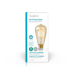 Avis NEDIS Ampoule à Filament LED Intelligente Wi-Fi - E27 - ST64 - 5 W - 500 lm