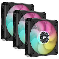 Corsair Trois ventilateurs iCUE ML120 RGB ELITE Premium 120mm avec iCUE Lighting Node CORE