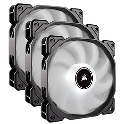 Corsair Air Series AF120 LED Blanc - 120mm Pack de 3 ventilateurs de boîtier - 120 mm avec LEDs blanches - Vitesse de rotation maxi 1400 RPM