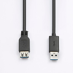 D2 Diffusion Rallonge USB 3.0 - 2m USB A mâle / USB A femelle Coloris noir