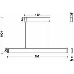 Avis Philips Hue Hue White & Color Ambiance ENSIS Suspension 2x39W - Noir (télécommande non incluse)