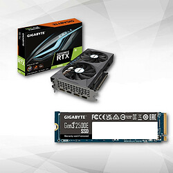 Gigabyte GeForce RTX 3060 Ti EAGLE 8G (rev. 2.0) (LHR) + Disque SSD 2500E OFFERT - 500 Go - PCIe 3.0x4, NVMe1.3