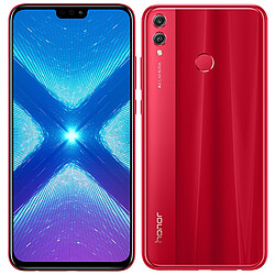 Honor 8X - 4 / 64 Go - Rouge · Reconditionné Smartphone 6,5'' FHD+ - 4G - Ram 4 Go - 64 Go - Android 9.0 - Ecran FullView 19.5:9 - Lecteur d'empreintes digitales - Reconnaissance Faciale