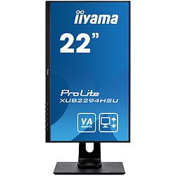 IIYAMA 21,5' ULTRA MINCE, dalle VA, 1920x1080, 250cd/m2, haut-parleurs DisplayPort, HDMI, VGA, 4ms, USB 2x2.0, pied réglable en hauteur