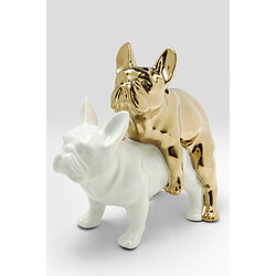 Avis Kare Design Figurine Décorative Chiens Blanc et Doré KODY