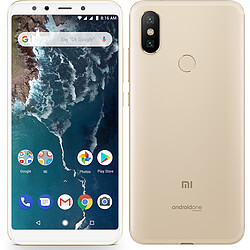 Xiaomi MI A2 - 64 Go - Or Smartphone 5,99'' FHD+ - 4G - 64 Go - Android 8.1 - Capteur d'empreinte digitale - Android One - Double capteur 20 MP + 12 MP