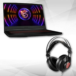 MSI Casque gaming H991 - Filaire - Noir/Rouge + Thin GF63 12VE-064XFR