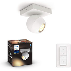 Philips Hue White Ambiance BUCKRAM Spot 1x 5.5W - Blanc (télécommande incluse) - Bluetooth