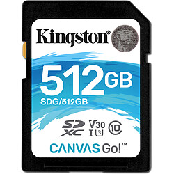 Kingston 512 Go carte SD Canvas Go! Class 10 UHS-I U3 