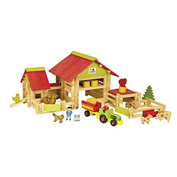 Jeujura GRANDE FERME AVEC TRACTEUR ET ANIMAUX- 220 PIECES - 8059