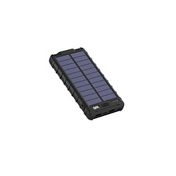 Avis WE Batterie de secours 10000 mAh - Antichocs - 2 ports USB - 10W - Panneaux solaires/lampe torche intégrés - IPX4 - noire