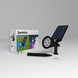 Lumisky Spot lumineux blanc solaire SPIKY à LED 34cm